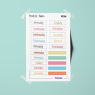 Bukuqu Stiker Weekly Tape untuk Notebook Planner