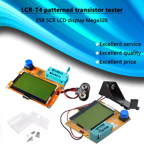 Dido trio trio capacity ESR medium, MOS PNP LCR-T4 patterned transistor tester, resistor capacitor E
