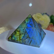 金字塔 幻彩光 拉長石 手工打磨 多彩漸變 60*60*50 mm