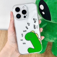 iPhone 16/15/14/13/12/11/XS/XR/7/8/SE2/SE3 Dinosaur Transparent Phone Case