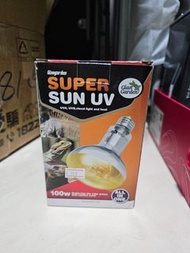 龜曬燈 100W Uva+UVB燈泡，燈夾