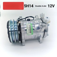 508 Compressor Car Air Conditioning 12V 24V Truck Harvester Excavator Shovel Tractor Universal 5h14 