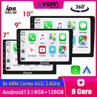 Evean[8G+128G Octa Core ]7"/9''/10'' inch Android Player Car Radio Carplay Stereo 2Din Bluetooth Mul
