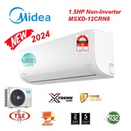 Midea (MSXD-12CRN8) 1.5HP wall type air cond R32 Gas Non-Inverter (New 2020)