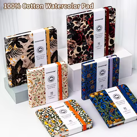 POTENTATE Watercolor 100% Cotton Paper Pad Watercolor Journal Drawing Book Hand Notebook Artists Sch