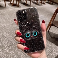 Cute Cat Eye Phone Case For iPhone Case Ins Glitter 3D Phone Kitty Case
