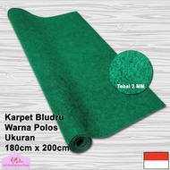 Karpet non woven lantai brudu bludru polos alas kasur duduk masjid mesjid mushola pameran panggung 180 cm x 200 cm - NMs