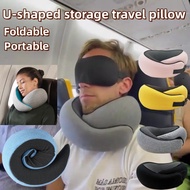 🫧HOT🫧Memory foam U-shaped storage travel pillow/Memory Foam Neck Pillow Foldable Camping Pillow Car Office Sleep Cushion