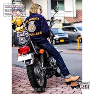 Shipment On The Island GEMINI American Retro Corduroy ffa Jacket Blue Lapel Embroidery Long Sleeve F