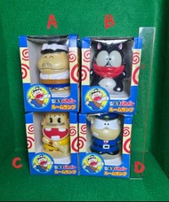 (已售)  全新 絕版懷舊  AMUSE Heisei Tensai Bakabon 赤塜不二夫 天才妙老爹角式公仔燈飾擺設全一套四款/盒  (約高 14cm，用2A乾電池四枚，散買每款/盒各售$68