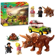 Bộ Lắp Ráp Jurassic Park – Xe Cứu Hộ & Khủng Long Ba Sừng Triceratops (306 Mảnh)