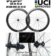 2023 TUFF EXO G3 36/46/56/ Helium 36/46/56 Rim &amp; Disc Brake Carbon Spoke Full Carbon Clincher Wheelset Ultralight