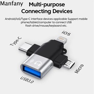 0inOTG Converter MicroUSBTypeCUSB.0 OTG Adapter Plug and Play Multifunctional OTG Adapter Suitable f