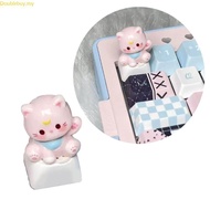 Doublebuy Aesthetic 3D Cartoon Cats Head Keycap Keycap for Crosses Axises Mechanical Keyboards