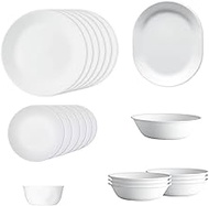 Corelle 21 Pc Dinner Set Winter Frost White