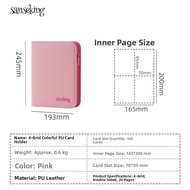 Sanseking Pokemon 151 Sticker Card Album 9 Grid High Aesthetic Value Na Zhang Card Storage Book Pink