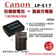 【eYe攝影】ROWA 樂華 CANON LPE17 副廠電池+充電器 充電組 RP R8 R10 R50 M3 M5 