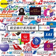Aviation Standard LOGO Retro Travel Airplane Stickers Personalized Creative Luggage Stickers Compute