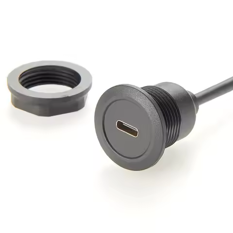 USB 3.1 Type-C Female to Micro USB Type-B Male Extension Cable Flush Panel Mount Bulkhead USB-C to M
