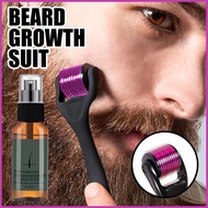 Beard Growth Roller Set Beard Growth Kit Men's Beard Growth Essence Nourishing Enhancer Beard Oil Sp