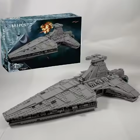 1481pcs UCS Star Battle Imperial Star Destroyer MOC 75394 Building Block With 7 Dolls For Christmas 