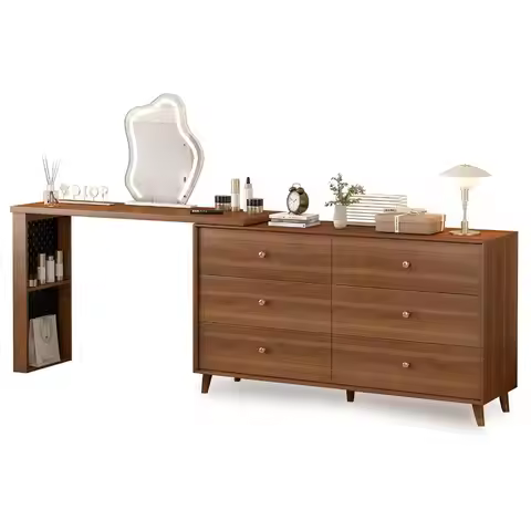 Large Vanity Mirror with Lights and Dresser for Bedroom Furniture,Makeup Vanity Desk with Lights,Van