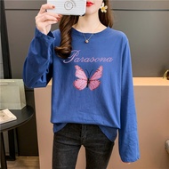 Baju T Shirt Perempuan Lengan Panjang  T-shirt Long Sleeve Clothes Blouse Jenis Summer