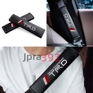 2pcs TRD Car Carbon Fiber Seat Belt Cover, Car Interior Accessories for Toyota Vios Avanza Yaris Fortuner Corolla Cross Altis CHR Yaris ATIV Camry Innova