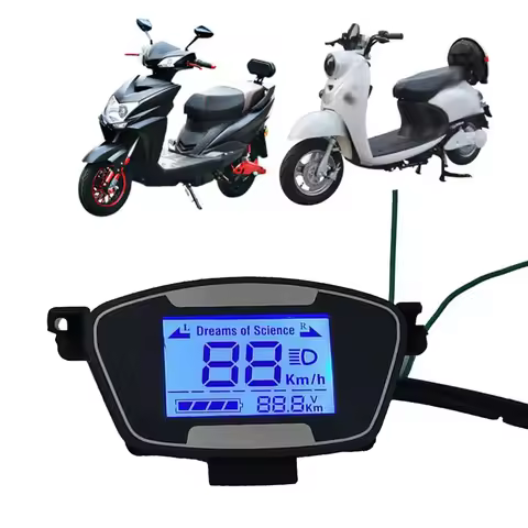 Ebike Scooter LCD Display Motor Speedmeter Screen Electric Bike 48-72V Speed Control Panel E-BikeAcc
