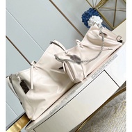 184 Donkey Bag 25 New All-Steel Hardware M24861 Milk White CarryAllCargoVibe Donkey Handbag Sheepski