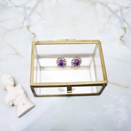 復古魔幻紫瑪瑙耳環