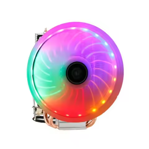 3Pin 4 Heatpipe PC Cooling Fan RGB LED CPU Cooler Heatsink for LGA/775/115X/1366/AM4/AM3/AM2+/AM2/20