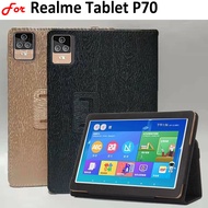 For Realme Pad Tablet P70 12 Inch Android 12 10.8-inch Magnetic Flip Stand Cover Lighter Thinner PU 