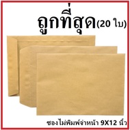 (C) Document Envelope Not Printed Size 9x12.5 Inches (20 Pieces)