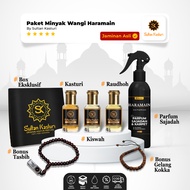 (COD) Paket Minyak Wangi Haramain Original - Minyak Wangi Kiswah Raudhoh Kasturi - Sultan Kasturi