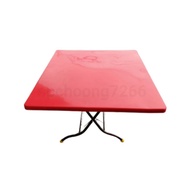 3V PLASTIC TABLE  3' X 3' FOLDABLE FOLDING TABLE/Meja Lipat