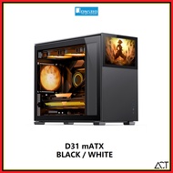 Jonsbo D31 PC MATX Gaming Chassis Desktop Casing  ( White / Black )