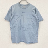 2000年代 Anvil J-WAVE 短袖印花T卹，復古收音機圖案，淺藍色，M碼，古著服裝