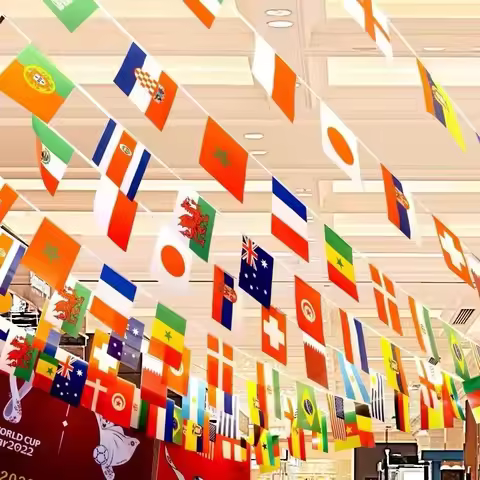 Estabilny Oscams 7 líneas Polska banderas onduladas a mano para Europa 14x21cm blanco rojo Polonia C