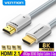 Vention สาย HDMI 2.1สำหรับกล่องรับสัญญาณทีวี USB C ฮับสาย HDMI PS5 8K/60Hz HDR10 Earc สายแบ่ง HDMI ค