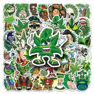 พร้อมส่ง!กัญชาไทย green plants sticker Naruto UFO สติกเกอร์กันน้ำรูปแบบที่แตกต่างกัน KFC starbuck 50