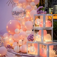 27*27cm Transparent balloon box White Balloon Box for Birthday Party Decoration and Wedding Party Ba