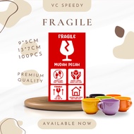 Fragile Sticker Label Live Fish Live Plant Fresh Food Frozen Food 9cm*5cm