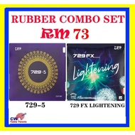 729 Friendship 729-5 Sticky-Elastic  Rubber + 729 Friendship Super 729 FX Lightening Sticky Elastic 