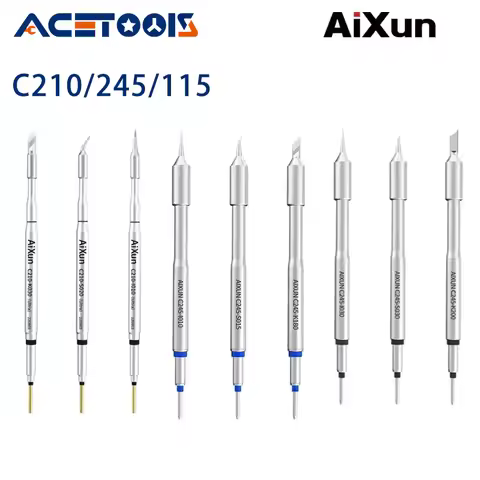 AiXun C210 C245 C115 Universal Soldering Tip T12 Station Handle for JBC T210 T245 T115 Dawn T26 T26D