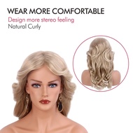 REEWES 70s Wig Farrah Fawcett Wig Vintage 70th Wigs 613 Blonde Wig for Women Lady Natural Synthetic 