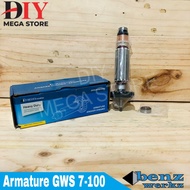 Armature GWS7100 benz werkz gerinda bosch GWS 7-100 angker rotor GWS7-100 benz angker mesin gerinda bosch bagus murah original lengkap baru BZ-2102