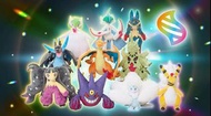 [代購］寵物小精靈 寶可夢 Pokémon Mega進化 系列毛公仔 比卡超 噴火龍XY 沙奈朵 七夕青鳥 大嘴娃 班基拉斯 耿鬼 路卡利歐 艾路雷朵 電龍