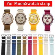 Tali jam tangan Omega X Swatch tali nilon kualitas tinggi untuk Omega X Swatch Co-brand MoonSwatch Planet Watch Band ZULU gelang kanvas anyam Pria Wanita 20mm