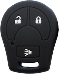 Key Fob Cover for Micra Pulsar: 3 Buttons Silicone Key Fob Case Fit for Nissan Juke Qashqai Rogue Ro